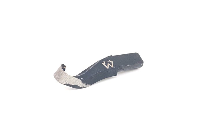 Drechselwerkzeug Wiedemann Universalhalter Ø 13mm mit Heft + kl. gekröpfter Ausdrehhaken