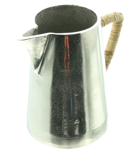 FRANK FLECHTWAREN | Dekokanne Silber, METALL, 19 x18 cm