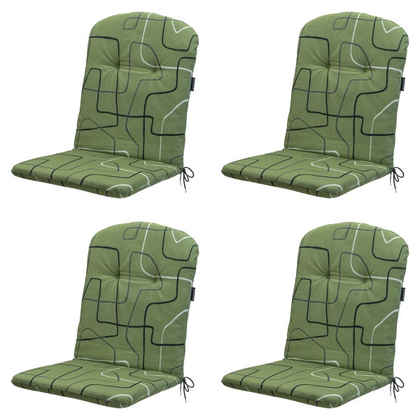Stuhlauflage Stapelstuhl, Joah, Salbei - Ca. 96x45 cm - 4er-Set