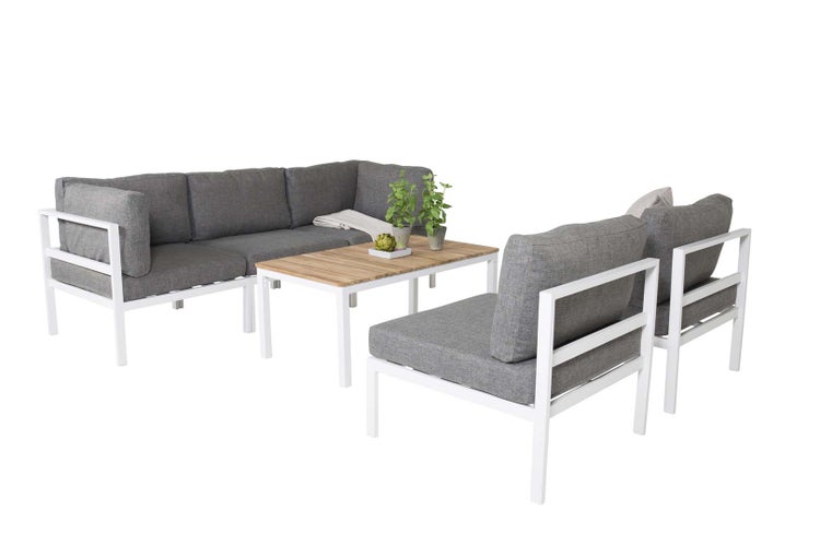 Brasilia Lounge-Set 2 Teile weiß. 60 X 110 X 45 cm