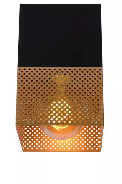 Würfelförmige Deckenleuchte mit Lochmuster