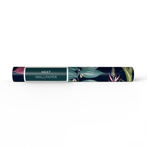 Next Vliesbehang | Fantasy Regenwald Blätter - Blau - 10mx52cm
