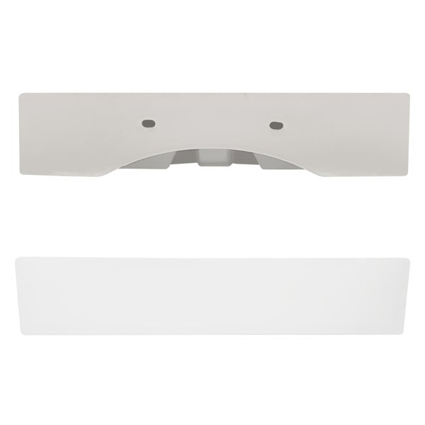 ECD Germany Waschbecken Waschtisch - 605x365x130 mm - aus Keramik - Eckig - Weiß - Aufsatzbecken Aufsatzwaschbecken Waschschale Handwaschbecken Aufsatzwaschtisch Spülbecken Wasserfall Waschschüssel