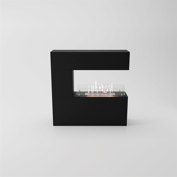 GLOW FIRE Ethanol Kamin 'Oakland' | Ethanolofen in Schwarz mit 3 Std. Brenndauer und 3 KW Heizleistung | BxHxT: 110x110x30 cm