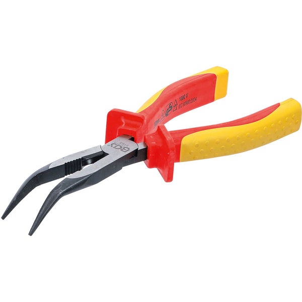 Gebogene Spitzzange mit isolierten Griffen