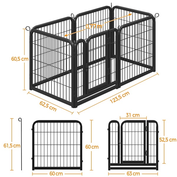 Abmessungen des Hundeauslaufs