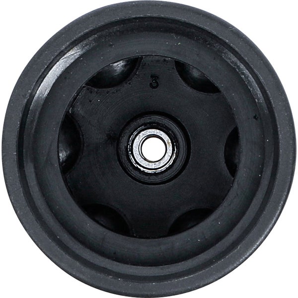 Schwarze Lenkrolle mit Kugellager