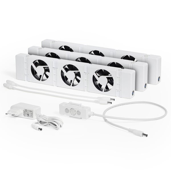 SpeedComfort Heizkörperventilator 3er Set, geräuscharm, bis 22% Energie sparen