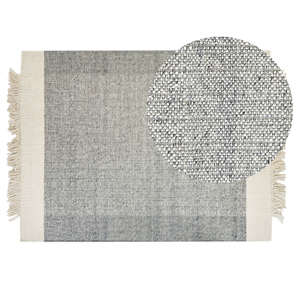 Teppich TATLISU Grau 140 x 200 cm Wolle