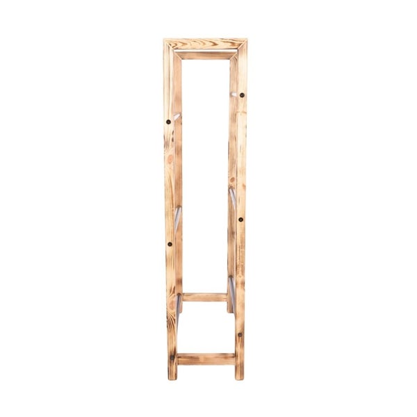 PROREGAL Getränkekistenregal HUNSRÜCK HxBxT 138x82x32cm 6 Kisten auf 3 Ebenen Massives Kiefernholz Gebrannt