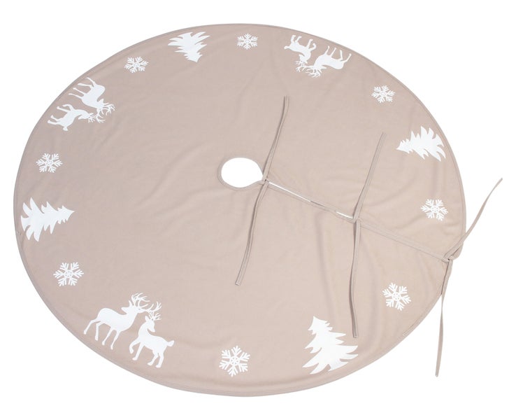 Christbaumdecke mit Hirsch-, Schneeflocken- und Tannenbaumdesign