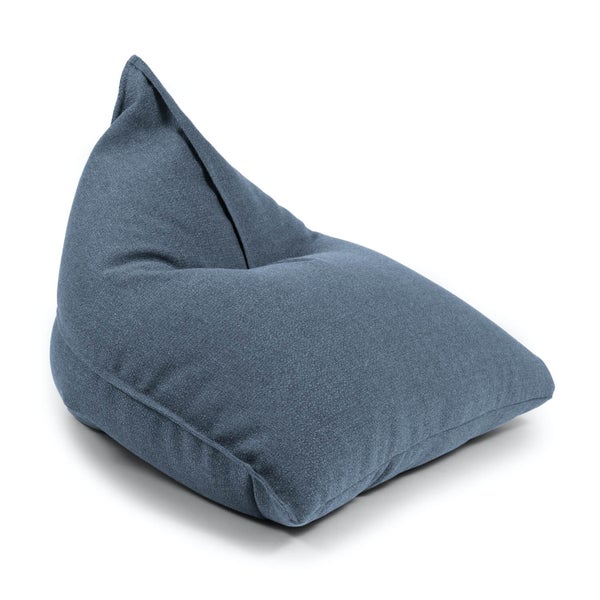 Sitzsack für Kinder und Erwachsene 'Der Schlitten', nachhaltiger Bean Bag aus Recyclingstoff mit EPS-Perlen Füllung, Relaxliege, Zockerstuhl, Zockersessel, Gaming Sitzsack, Blaugrau