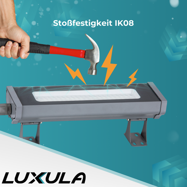 LUXULA LED Hallenstrahler 100W Highbay 12400lm 5000K Neutralweiß Linearer Hallenstrahler IP65