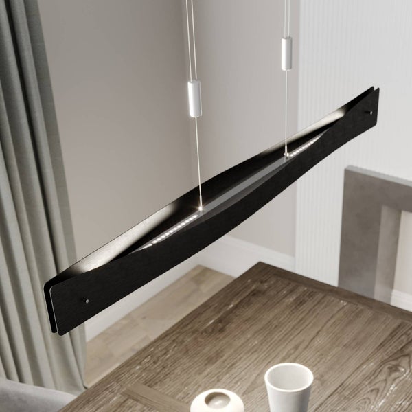 quitani LED Lian (Design, Modern) in Schwarz aus Aluminium (1 flammig ) Wohnzimmerleuchte