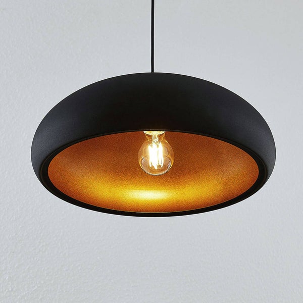 Lindby Deckenlampe Gerwina (Modern) in Schwarz aus Metall (1 flammig, E27) - Deckenleuchte Lampe Wohnzimmerleuchte