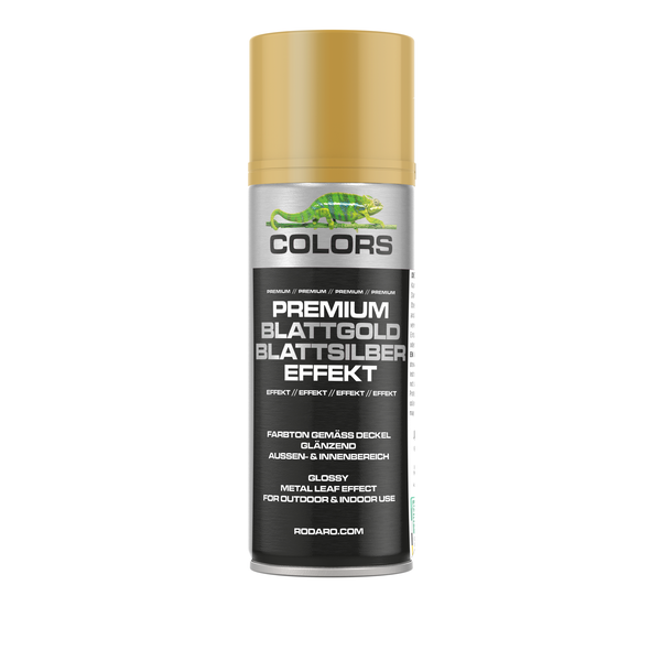 COLORS Premium Blattgold und Blattsilber Effektlack Spray für Innen und Außen