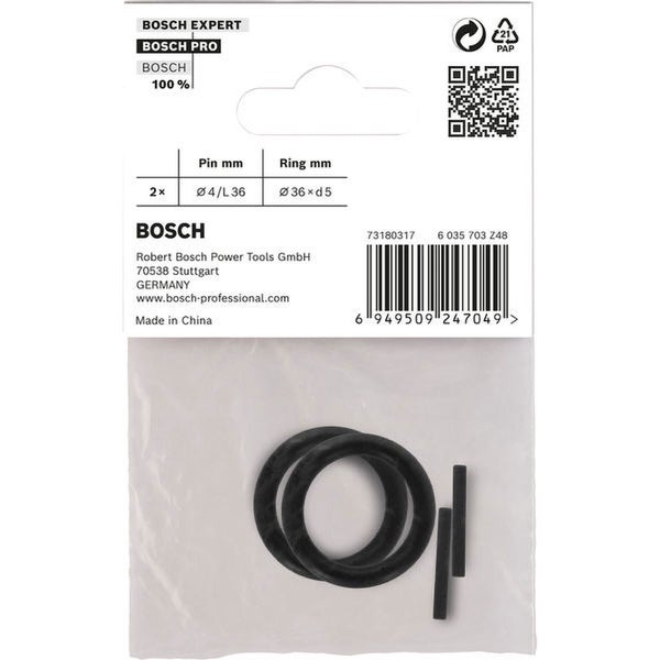 Bosch Haltering und Stift für PRO Impact Steckschlüsseleinsätze, 3/4 Zoll, 4‑tlg. - 2608003067