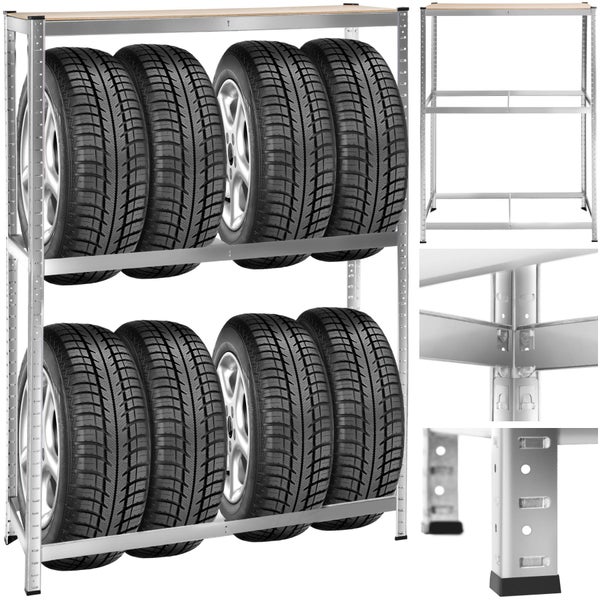 Reifenregal tectake  für 8 Reifen 120 x 40 x 180 cm