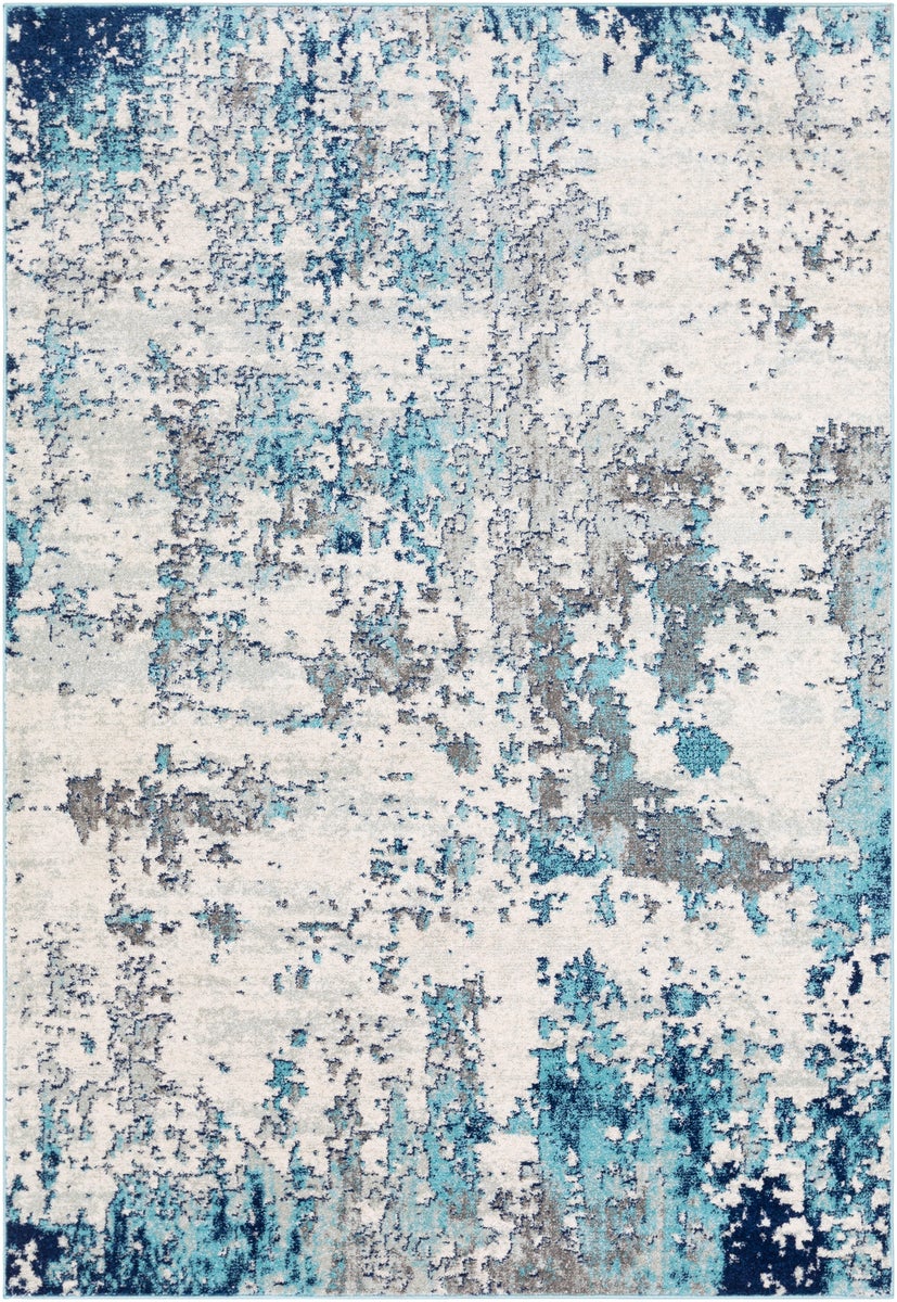 Abstrakt Moderner Teppich - Blau/Grau/Weiß - 120x170cm - SARAH