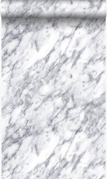 Origin Wallcoverings Tapete Marmor-Optik Elfenbeinweiß - 53 cm x 10.05 m - 347388