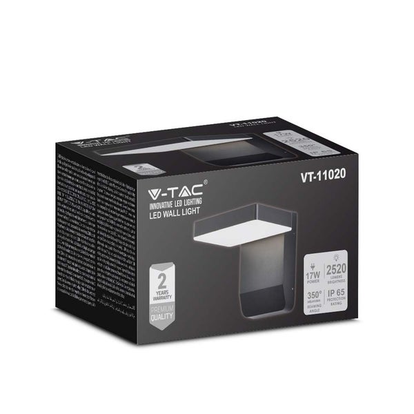 Verpackung einer V-TAC LED Wandleuchte mit 2 Jahren Garantie