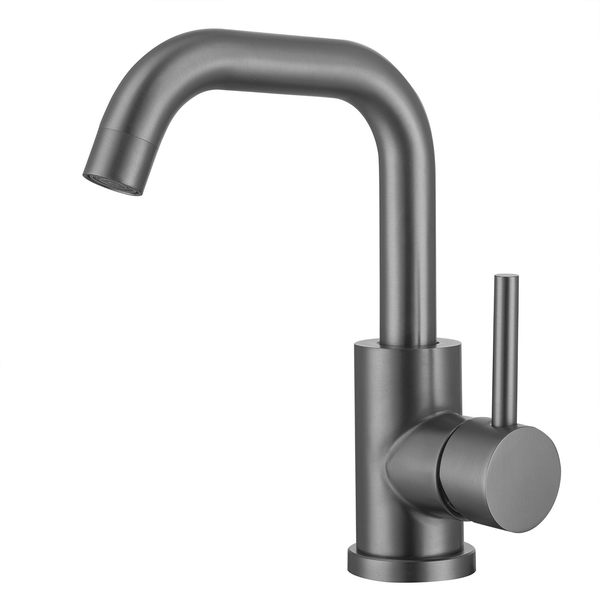 Moderne Einhebel Waschtischarmatur mit hohem Auslauf in mattem Design