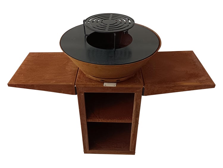 Grill mit Ablageflächen und Stauraum