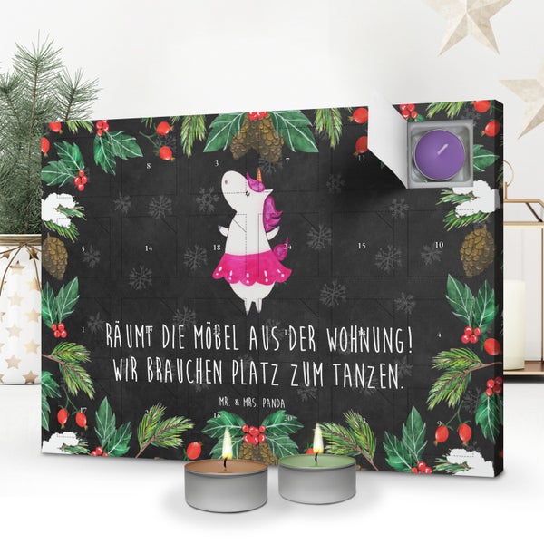 Mr. & Mrs. Panda Duftkerzen Adventskalender Einhorn Ballerina - Schwarz