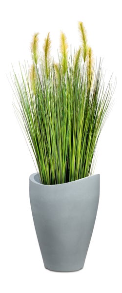 Scheurich Wave Globe High 54, Hochgefäß/Blumentopf/Pflanzkübel, rund,  aus Kunststoff Farbe: Stony Grey, 39,5 cm Durchmesser, 53,3 cm hoch, 16 l Vol.