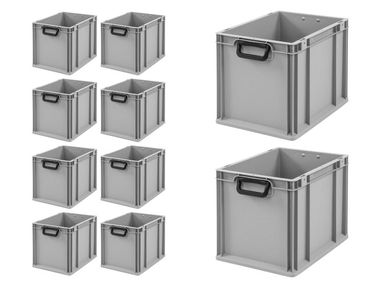 PROREGAL Spar Set 10x Eurobox Nextgen Portable Duo HxBxT 32 x 30 x 40 cm 30 Liter Eurobehälter Transportbox Transportbehälter Stapelbehälter
