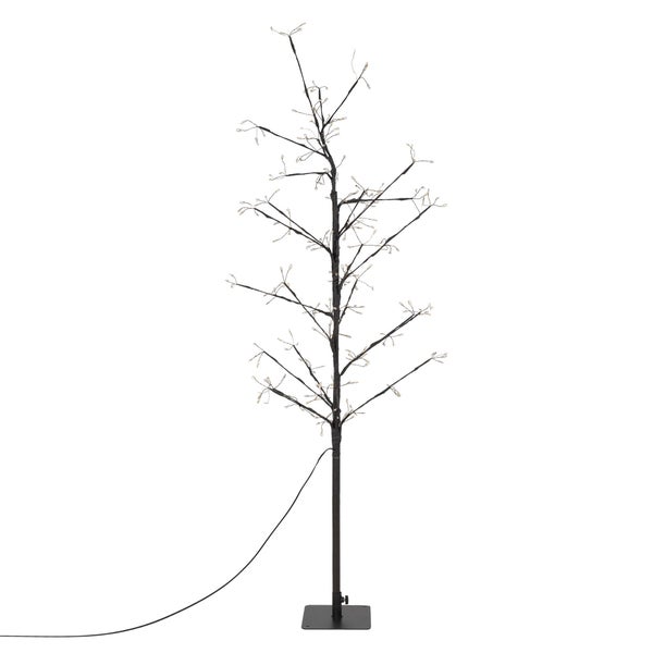 ECD Germany LED-Baum 120 cm mit 240 warmweißen LEDs, Lichterbaum mit Timer, Leuchtbaum Innen & Außen IP44, Beleuchteter Dekobaum, Baum mit Beleuchtung für Weihnachten, Flexibel Zweige, Weihnachtsdeko