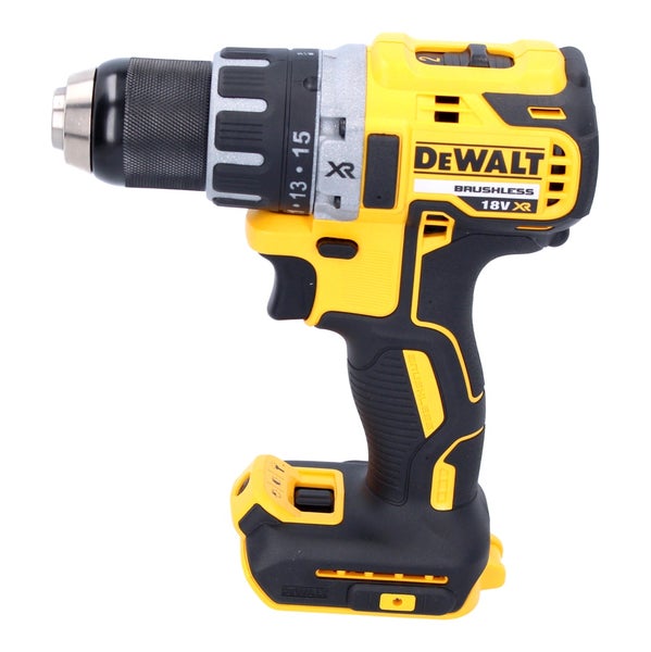 DeWalt 18 Volt XR bürstenloser Akku-Bohrschrauber mit ergonomischem Griff und einstellbarem Drehmoment.
