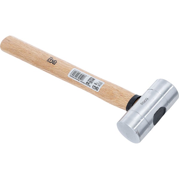 Fäustel mit Holzgriff und Aluminiumkopf, 500 Gramm