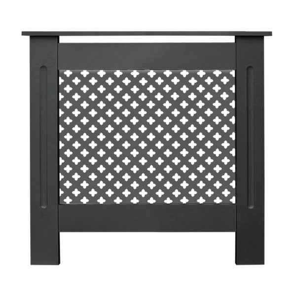 ECD Germany Heizkörperverkleidung mit Wabenmuster 78x19x82cm Anthrazit aus MDF lackiert, Schlafzimmer Wohnzimmer Heizungsverkleidung Heizkörperabdeckung Heizungsabdeckung Heizung Heizkörper Abdeckung