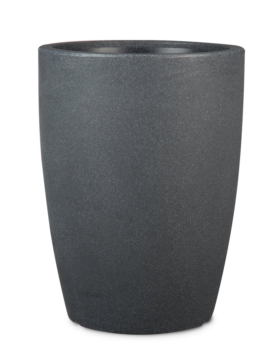 Scheurich Pisa 45, Hochgefäß/Blumentopf/Pflanzkübel, rund,  aus Kunststoff Farbe: Schwarz-Granit, 45 cm Durchmesser, 60,6 cm hoch, 72,5 l Vol.
