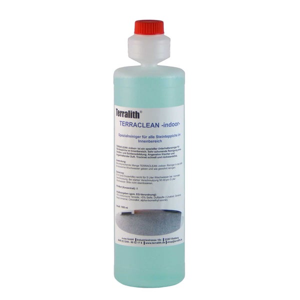 Terralith TERRACLEAN indoor Spezialreiniger für Steinteppiche im Innenbereich, 1000 Milliliter Flasche.