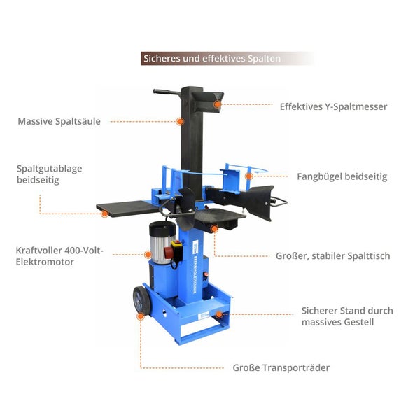 Güde Holzspalter GHS 500/8TED 400 Volt 8t Spalter 2053