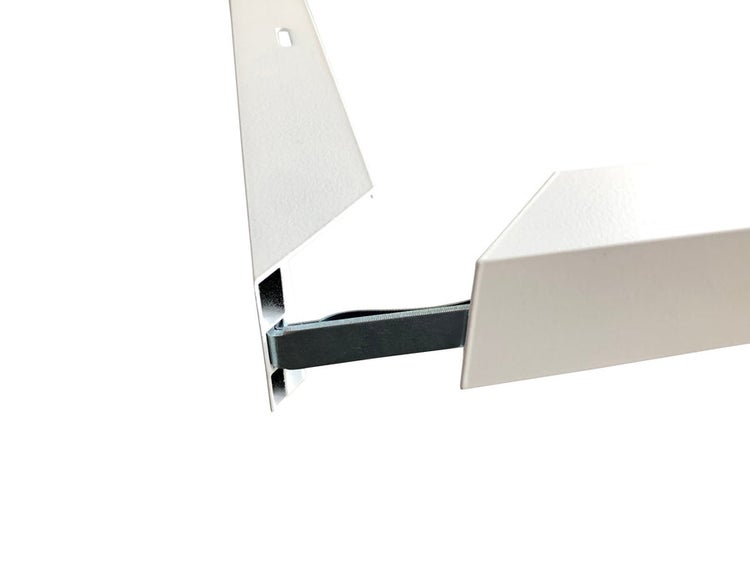 Detailansicht eines Rollladensystems zur Fensterabdunklung