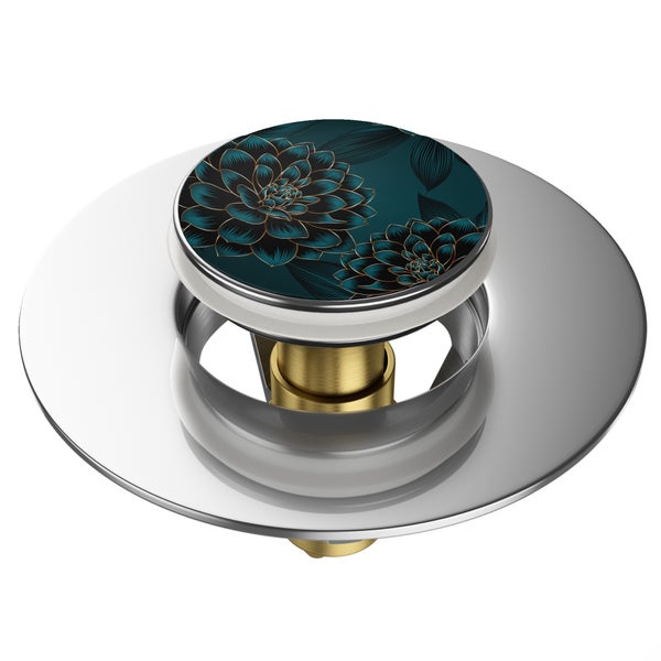 Waschbeckenstöpsel mit Blumenmuster