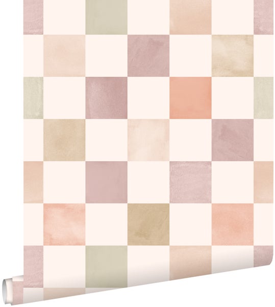 Tapetenrolle mit Karomuster