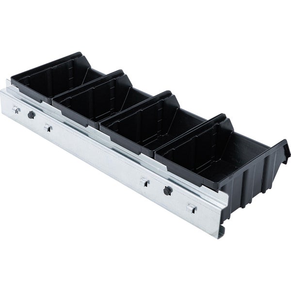 BGS Lagersichtbox-Satz mit Hängeschiene für Schrankwand-System 4tlg. - 80195