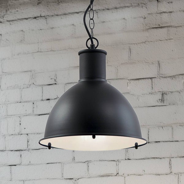 Lindby Außenleuchte Luciane (spritzwassergeschützt in Schwarz aus Aluminium (1 flammig, E27) - Pendelleuchte außen