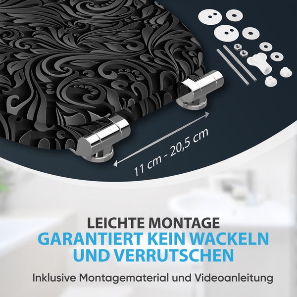 WC-Sitz mit Absenkautomatik Floral