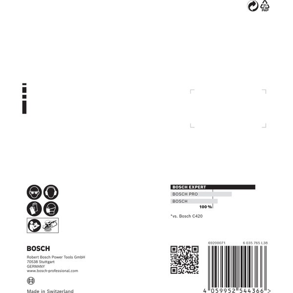 Bosch 5x Expert C470 Schleifpapier Mehrloch für Exzenterschleifer 125 mm G 240 - 2608901098