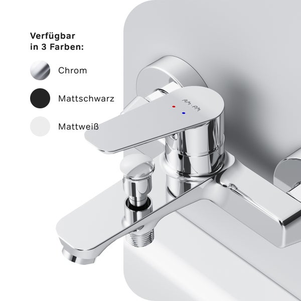 Aufputz-Wannenarmatur in Chromoptik