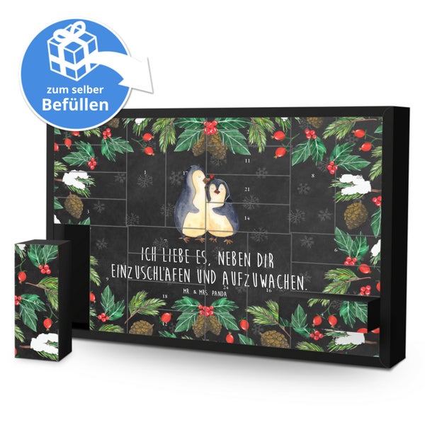 Mr. & Mrs. Panda Befüllbarer Adventskalender Pinguine Einschlafen - Schwarz