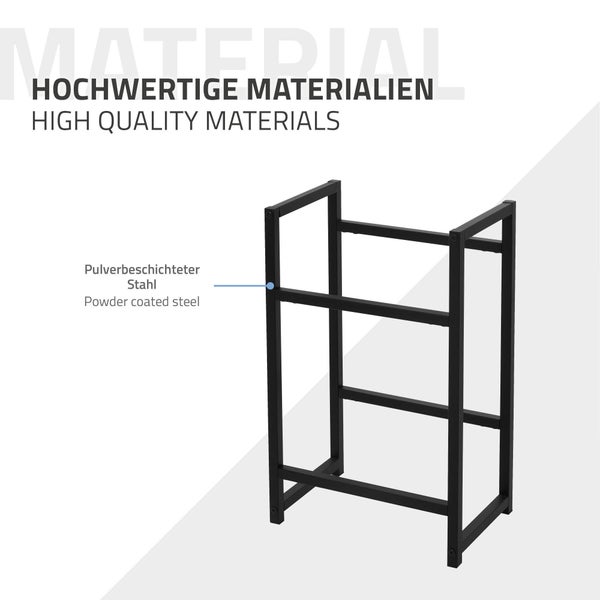 ML-Design 2er Set Getränkekistenregal für 2 Kisten, 47x31x75,5 cm, Stahl, freistehend, stabil, Standregal für Getränkekisten, Getränkeregal Kastenregal Kistenregal Getränkekistenständer Kistenständer