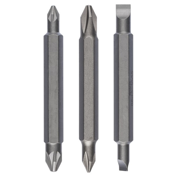 Bosch Doppelklingen-Set, 3tlg. PH1, PZ1, S 0,6x4,5, PH2, PZ2, S1,0x5,5, 60 mm - 2607001745