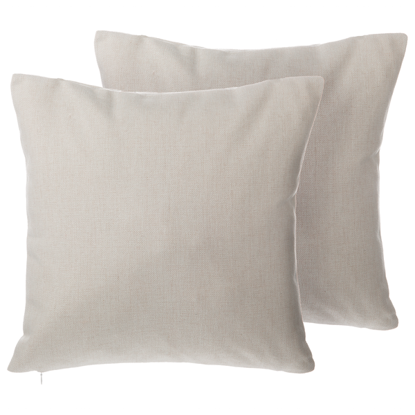 Dekokissen 2er Set GAURA 45 x 45 cm Hellbeige Ohne Muster