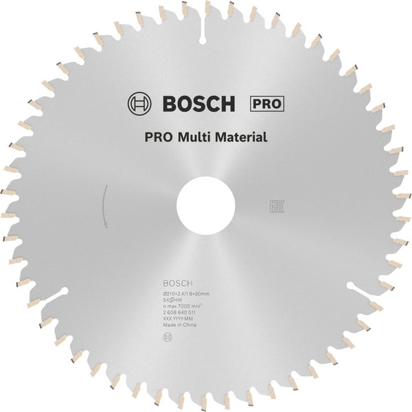 Bosch PRO Multi Material Kreissägeblatt 210 x 2,4 x 30 mm - 2608640511